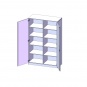 Schrank, 5 OH, 2 Türen, abschließbar, B/H/T 120x190x60cm 